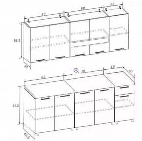 РИО-2 ЛДСП Кухонный гарнитур 2,0 м с фотопечатью Мороженое в Приобье - priobie.mebel24.online | фото 8