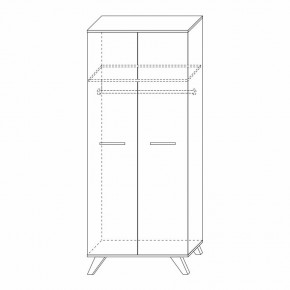 Шкаф для одежды 800 Вега Скандинавия в Приобье - priobie.mebel24.online | фото 4