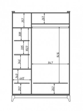 Шкаф для одежды Сабрина (ММ-302-01/03) с зеркалом в Приобье - priobie.mebel24.online | фото
