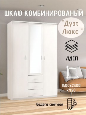 Шкаф комбинированный Дуэт Люкс с зеркалом в Приобье - priobie.mebel24.online | фото 7