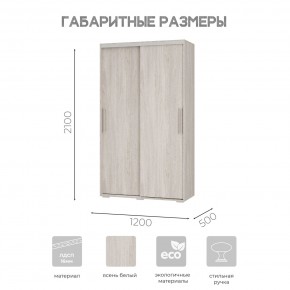 Шкаф-купе ШКК-11 (ясень белый) в Приобье - priobie.mebel24.online | фото 7