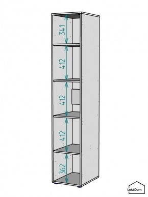 Шкаф Linnea MHR-1-2 2050х400х510 (ДВ-М 11.1.25) в Приобье - priobie.mebel24.online | фото 3