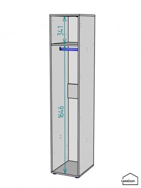Шкаф Linnea MHR-1 2050х400х510 (ДВ-М 11.1.25) в Приобье - priobie.mebel24.online | фото 3
