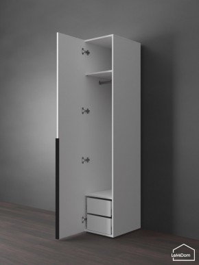 Шкаф Linnea MHR-1-3 2050х400х510 (Белый-М 11.1.2) в Приобье - priobie.mebel24.online | фото 5