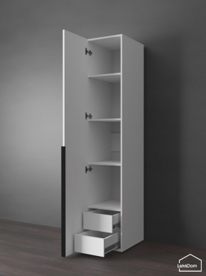 Шкаф Linnea MHR-1-3 2050х400х510 (Белый-М 11.1.2) в Приобье - priobie.mebel24.online | фото 6