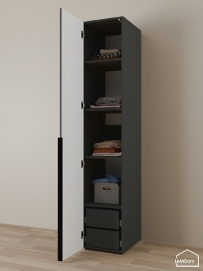 Шкаф Linnea MHR-1-4 2050х400х510 (Графит-М 11.1.25) в Приобье - priobie.mebel24.online | фото 5
