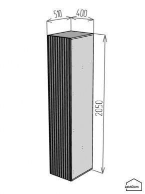 Шкаф Linnea MHR-1PO 2050х400х510 (Белый-М 11.1.2) в Приобье - priobie.mebel24.online | фото 2