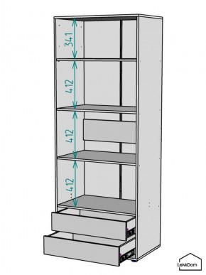 Шкаф Linnea MHR-2-4 2050х800х510 (ДВ-М 11.1.25) в Приобье - priobie.mebel24.online | фото 3