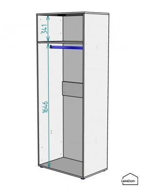 Шкаф Linnea MHR-2PO 2050х800х510 (Белый-М 11.1.1) в Приобье - priobie.mebel24.online | фото 3