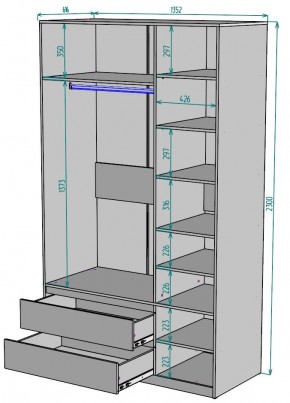 Шкаф Мальта H217 в Приобье - priobie.mebel24.online | фото 2