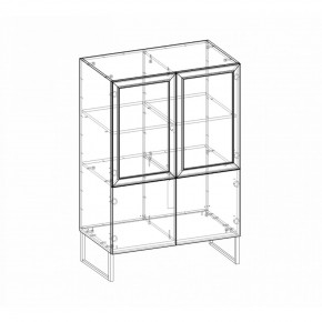 Шкаф низкий (2 стеклодвери) Марсель в Приобье - priobie.mebel24.online | фото 4
