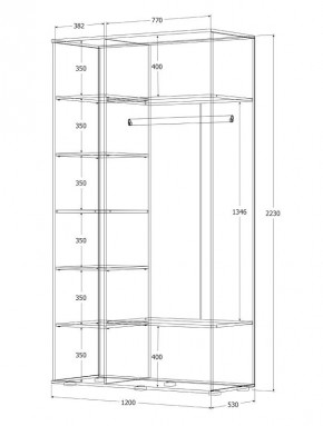 Шкаф Норден 1200 (Дуб Крафт золотой) в Приобье - priobie.mebel24.online | фото 3