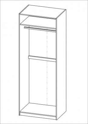 Шкаф ПЕГАС двухдверный, цвет Дуб Сонома в Приобье - priobie.mebel24.online | фото 3