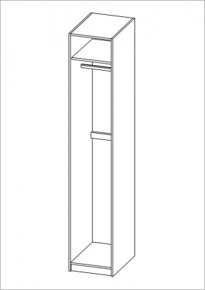 Шкаф ПЕГАС однодверный с рамочным фасадом, цвет белый в Приобье - priobie.mebel24.online | фото 3