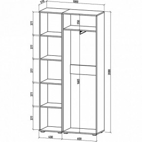 Шкаф платяной Тунис-5 в Приобье - priobie.mebel24.online | фото 3