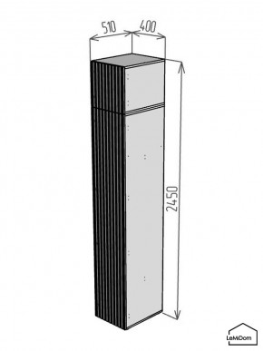 Шкаф с антресолью Linnea MHR-1A-1 2450х400х510 (ДВ-М 11.1.25) в Приобье - priobie.mebel24.online | фото 2