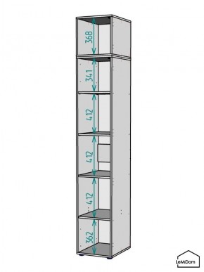 Шкаф с антресолью Linnea MHR-1A-2 2450х400х510 (ДВ-М 11.1.25) в Приобье - priobie.mebel24.online | фото 3