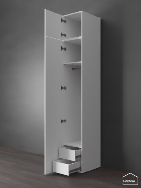 Шкаф с антресолью Linnea MHR-1POA-3 2450х400х510 (Белый-М 11.1.2) в Приобье - priobie.mebel24.online | фото 6