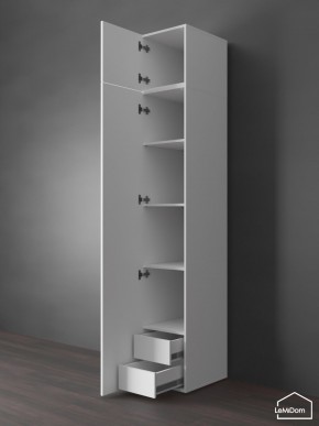 Шкаф с антресолью Linnea MHR-1POA-4 2450х400х510 (Белый-М 11.1.2) в Приобье - priobie.mebel24.online | фото 5