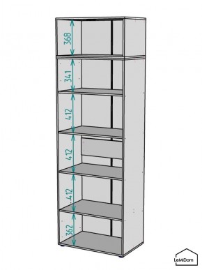 Шкаф с антресолью Linnea MHR-2A-2 2450х800х510 (ДВ-М 11.1.25) в Приобье - priobie.mebel24.online | фото 3