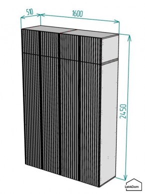 Шкаф с антресолью Linnea MHR-4A-2 2450х1600х510 (ДВ-М 11.1.25) в Приобье - priobie.mebel24.online | фото 2