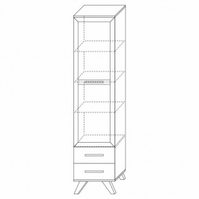 Шкаф-витрина 450 Вега Скандинавия в Приобье - priobie.mebel24.online | фото 3