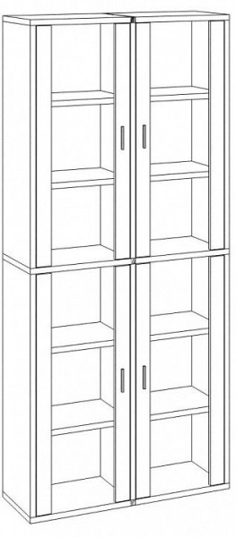 Шкаф-витрина Домино СУ(ш2в2)+4ФС в Приобье - priobie.mebel24.online | фото 3