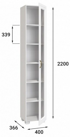 Шкаф-витрина Монблан МБ-22К со стеклом в Приобье - priobie.mebel24.online | фото 3