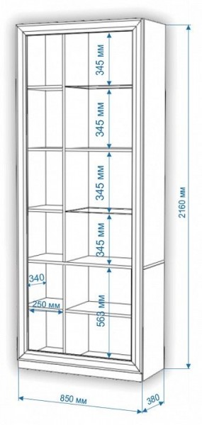 Шкаф-витрина Нобиле ШВтВ-ФСД-БЯН в Приобье - priobie.mebel24.online | фото 3