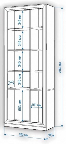 Шкаф-витрина Нобиле ШВтВ-ФСД-БЯН в Приобье - priobie.mebel24.online | фото 3