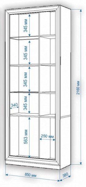 Шкаф-витрина Нобиле ШВтВ-ФСД-ФГК в Приобье - priobie.mebel24.online | фото 3