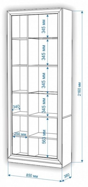 Шкаф-витрина Нобиле ШВтВ-ФСД-ФГК в Приобье - priobie.mebel24.online | фото 3