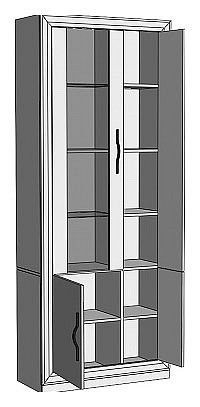 Шкаф-витрина Нобиле ШВтВ-ФСД-ФГК в Приобье - priobie.mebel24.online | фото 2