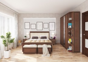 Спальный гарнитур Ливорно орех в Приобье - priobie.mebel24.online | фото