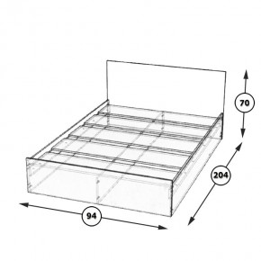 Стандарт Кровать 0900, цвет дуб сонома, ШхГхВ 93,5х203,5х70 см., сп.м. 900х2000 мм., без матраса, основание есть в Приобье - priobie.mebel24.online | фото 4
