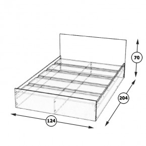 Стандарт Кровать 1200, цвет дуб сонома, ШхГхВ 123,5х203,5х70 см., сп.м. 1200х2000 мм., без матраса, основание есть в Приобье - priobie.mebel24.online | фото