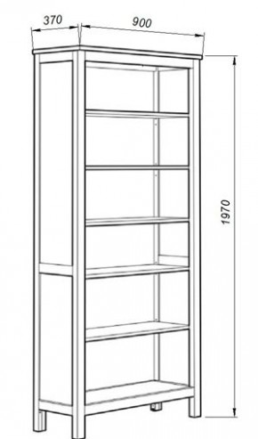 Стеллаж 00 Кантри, массив сосны, цвет белый в Приобье - priobie.mebel24.online | фото 3