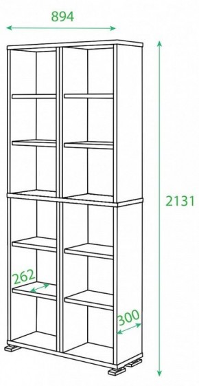 Стеллаж Домино нельсон ПУ-30-1 в Приобье - priobie.mebel24.online | фото 2