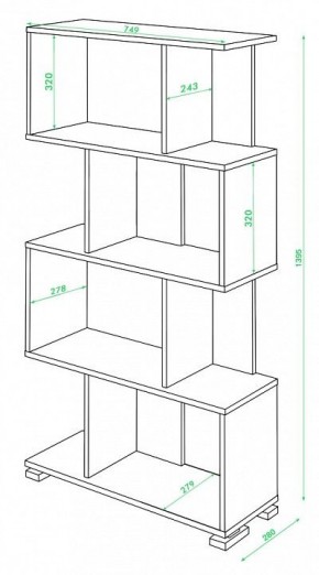 Стеллаж Домино нельсон СЛ-5-4 в Приобье - priobie.mebel24.online | фото 2