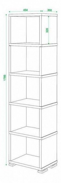 Стеллаж Домино СБ-15/5 в Приобье - priobie.mebel24.online | фото 2