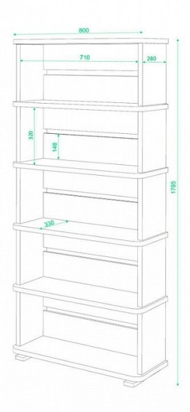 Стеллаж Домино СБ-25/5 в Приобье - priobie.mebel24.online | фото 2