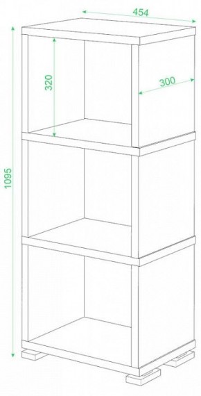 Стеллаж-колонка Домино Лайт СБ-15/3 в Приобье - priobie.mebel24.online | фото 2