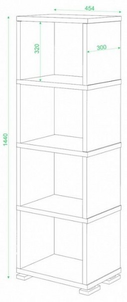 Стеллаж-колонка Домино СБ-15/4 в Приобье - priobie.mebel24.online | фото 2