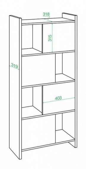 Стеллаж комбинированный Домино Лайт СТЛ-3В в Приобье - priobie.mebel24.online | фото 2