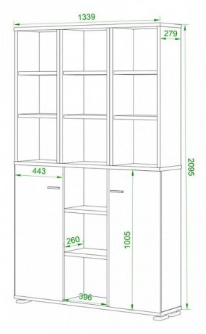 Стеллаж комбинированный Домино нельсон ПУ-40-6 в Приобье - priobie.mebel24.online | фото 2