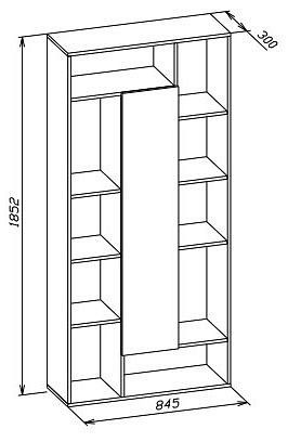 Стеллаж комбинированный СТ-7 в Приобье - priobie.mebel24.online | фото 3