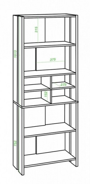 Стеллаж Нельсон Lite СТЛ-ОВХ БЕН в Приобье - priobie.mebel24.online | фото 2