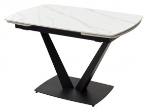 Стол ALATRI 120 MATT WHITE MARBLE SOLID CERAMIC / BLACK, ®DISAUR в Приобье - priobie.mebel24.online | фото 2