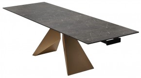 Стол ALES 180 BLACK GRAVE SOLID CERAMIC, керамика / бронзовый, ®DISAUR в Приобье - priobie.mebel24.online | фото 7
