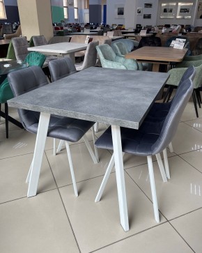 Стол BRICK M 140 Бетон Портленд/ Белый М-City в Приобье - priobie.mebel24.online | фото 3